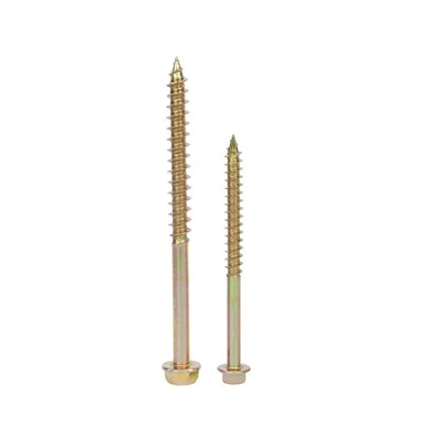 Hex Flange Head Yellow Zinc Plated Wood Screw