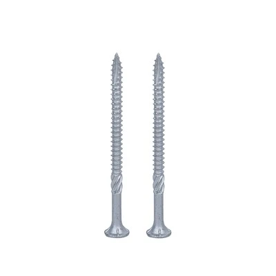 Silver Dacromet Deck Screw With SAW Threaded And Slot
